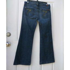 7 FOR ALL MANKIND DOJO FLARE WOMENS BLUE JEANS USA